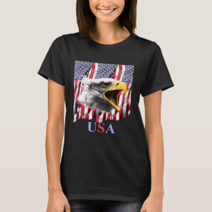 USA 4 van juli schreeuwende adelaar T-shirt