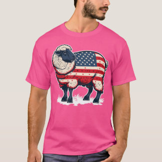USA 4th van juli schapen op patriottische Amerikaa T-shirt
