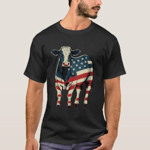 USA 4th van juli vee op patriottische Amerikaanse  T-shirt