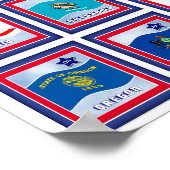 USA 50 STATE FLAGS WHITE/556 POSTER (Hoek)