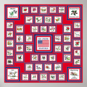 USA 50 STATE FLOWERS RED/560 POSTER (Voorkant)