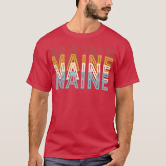 Usa 70S State Maine family T-shirt