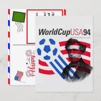 USA 94 WK-erfenis & 4 juli 2026 Voetbal  Feestdagenkaart