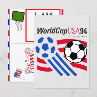 USA 94 WK-erfenis & 4 juli 2026 Voetbal  Feestdagenkaart