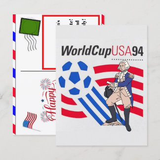 USA 94 WK-erfenis & 4 juli 2026 Voetbal  Feestdagenkaart