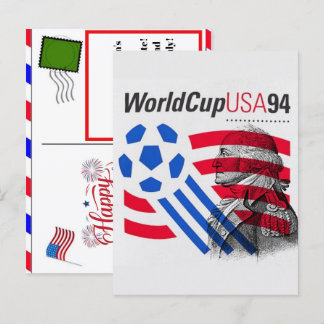 USA 94 WK-erfenis & 4 juli 2026 Voetbal  Feestdagenkaart