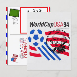 USA 94 WK-erfenis & 4 juli 2026 voetbal Feestdagenkaart