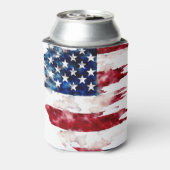 USA Achternaam Custom Flag Kleuren Reunion Blikjeskoeler (Blikje Achterkant)