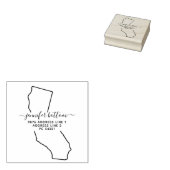 USA Address Business Signature California Rubberstempel (Gestempeld)