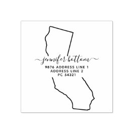 USA Address Business Signature California Rubberstempel