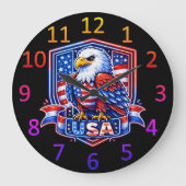 USA Adelaar Patriottische Kunst Grote Klok (Voorkant)