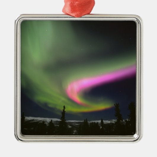 USA, Alaska, Chena Hot Springs. Aurora 2 Metalen Ornament (Voorkant)
