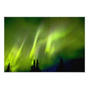 USA, Alaska, Chena Hot Springs. Aurora 3 Foto Afdruk