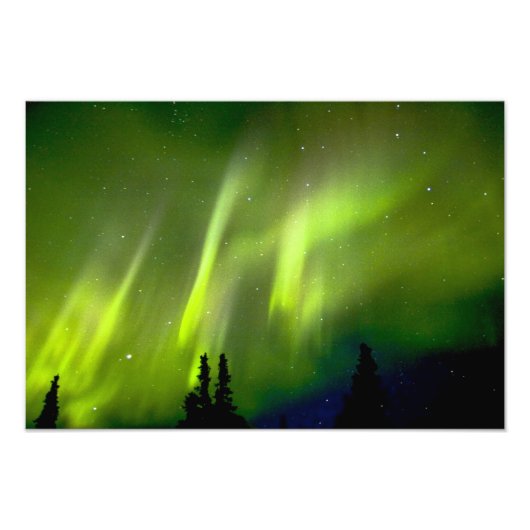 USA, Alaska, Chena Hot Springs. Aurora 3 Foto Afdruk (Voorkant)