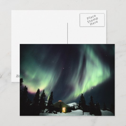 USA, Alaska, Chena Hot Springs. Aurora Briefkaart (Voorkant / Achterkant)