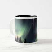 USA, Alaska, Chena Hot Springs. Aurora Tweekleurige Koffiemok (Voorkant links)