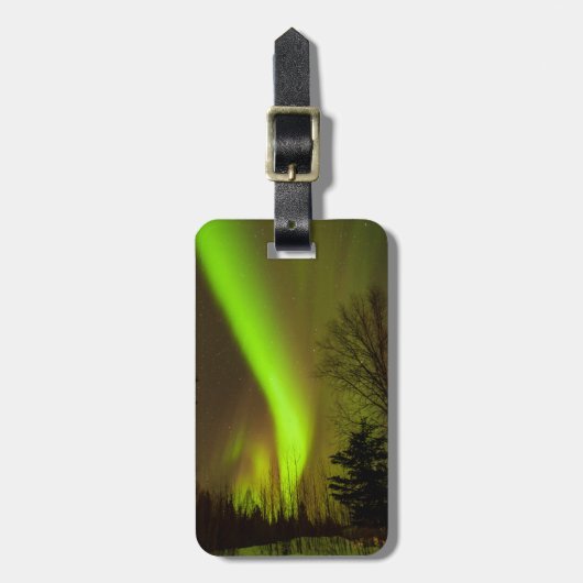 USA, Alaska, Chena Hot Springs. Uitzicht van Auror Bagagelabel (Voorkant verticaal)