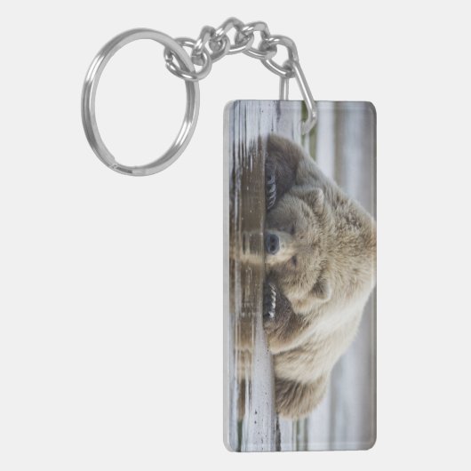 USA, Alaska, Katmai National Park, Brown Beer Sleutelhanger (Voorkant Links)