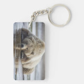 USA, Alaska, Katmai National Park, Brown Beer Sleutelhanger (achterkant)