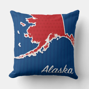 USA Alaska State Patriottische Sterren en Strepen  Kussen