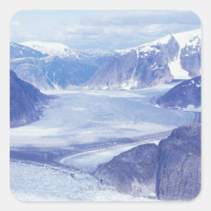 USA, Alaska, Wrangell-St Elias NP, Leconte Vierkante Sticker