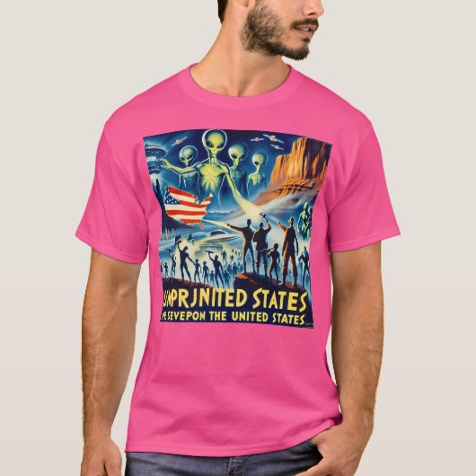 USA Alien T-shirt (Voorkant)
