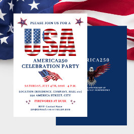 USA AMERICA250 CELEBRATION PARTY JULY 4TH KAART