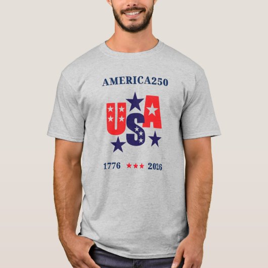 USA America250 Independence Day T-shirt (Voorkant)