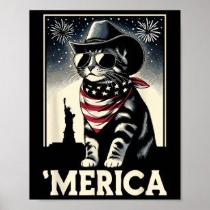 USA America Cat 4 van juli Mannen Vrouwen Kinder F Poster