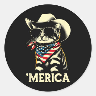 USA America Cat 4 van juli Mannen Vrouwen Kinder F Ronde Sticker