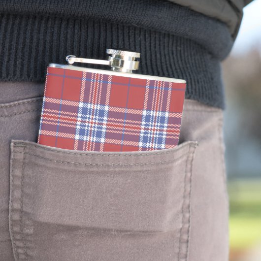 USA America Clan Tartan Patroon Heupfles (Voorbeeld)