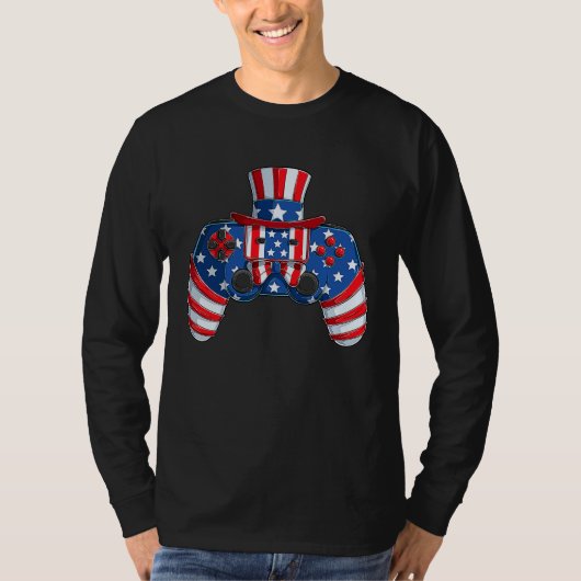 USA America Controller For Video Games  Gamers T-shirt (Voorkant)
