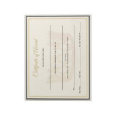 USA America Crown Certificates-Award Notitieblok (Linkerzijde)