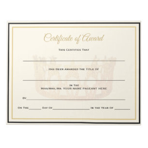 USA America Crown Certificates-Award Notitieblok