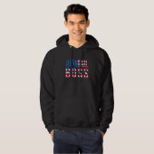 Usa America Flag Bean Bag Boss Cornhole Hoodie (Voorkant volledig)