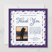 USA AMERICA FLAG Custom Patriotic Square Wedding Bedankkaart (Voorkant)