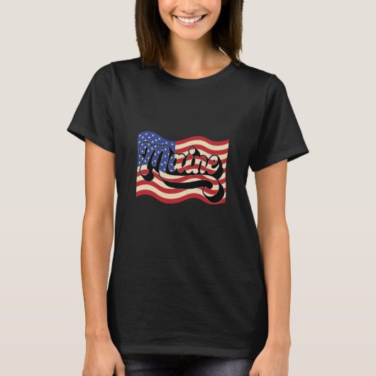 USA America Maine T-shirt (Voorkant)