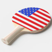 USA America Red White en Blue Ping Pong Paddle Tafeltennisbatje (Voorkant Gekanteld)