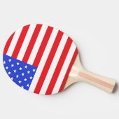 USA America Red White en Blue Ping Pong Paddle Tafeltennisbatje (Zijkant)