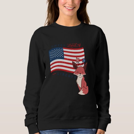 USA America Sweet land liberty animals Trui (Voorkant)