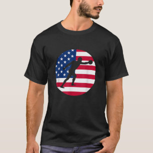 USA America Vlag Discus Gooi Discus Launcher T-shirt
