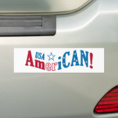 USA AmeriCAN! aangepaste bumpersticker (Op auto)