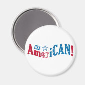 USA AmeriCAN! aangepaste magneet (Voorkant / Achterkant)