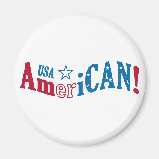 USA AmeriCAN! aangepaste magneet (Voorkant)