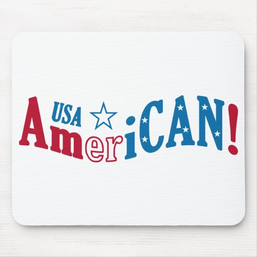 USA AmeriCAN! aangepaste mousepad Muismat (Voorkant)