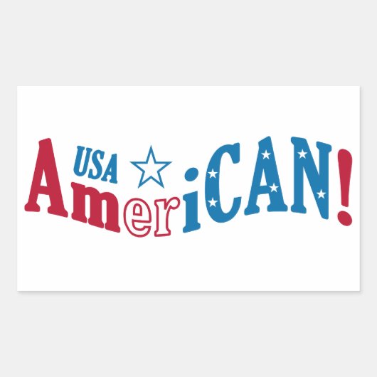 USA AmeriCAN! aangepaste stickers (Voorkant)