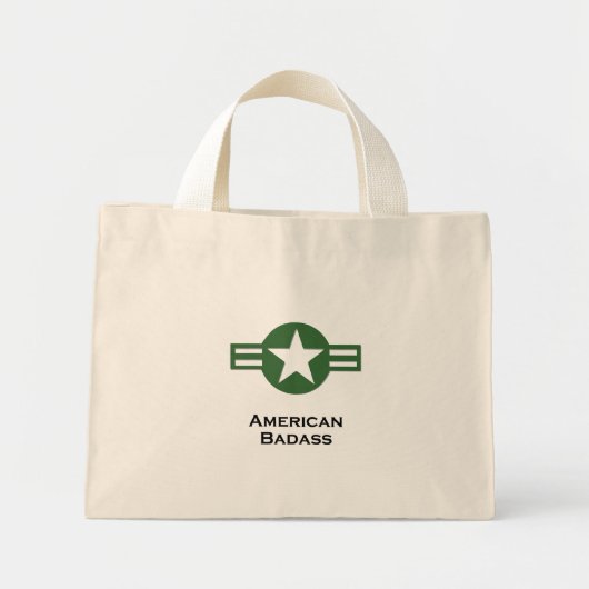 USA American Badass Green Mini Tote Bag (Voorkant)