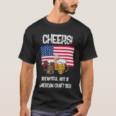 USA AMERICAN Cheers! Brewtiful Bier T-shirt (Voorkant)