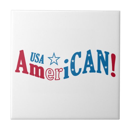 USA AmeriCAN! custom tegel Tegeltje (Voorkant)