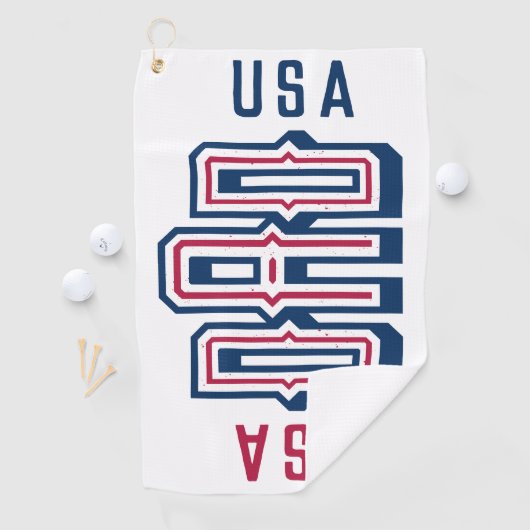 USA American DAD RED White Blue Formal Golfhanddoek (Insitu)